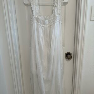 J. Crew cotton voile ruffle trim shift dress white XXS